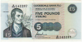 Clydesdale Bank Plc 1 And 5 And 10 Pounds From 1982 5 Pounds,  1.12.1997